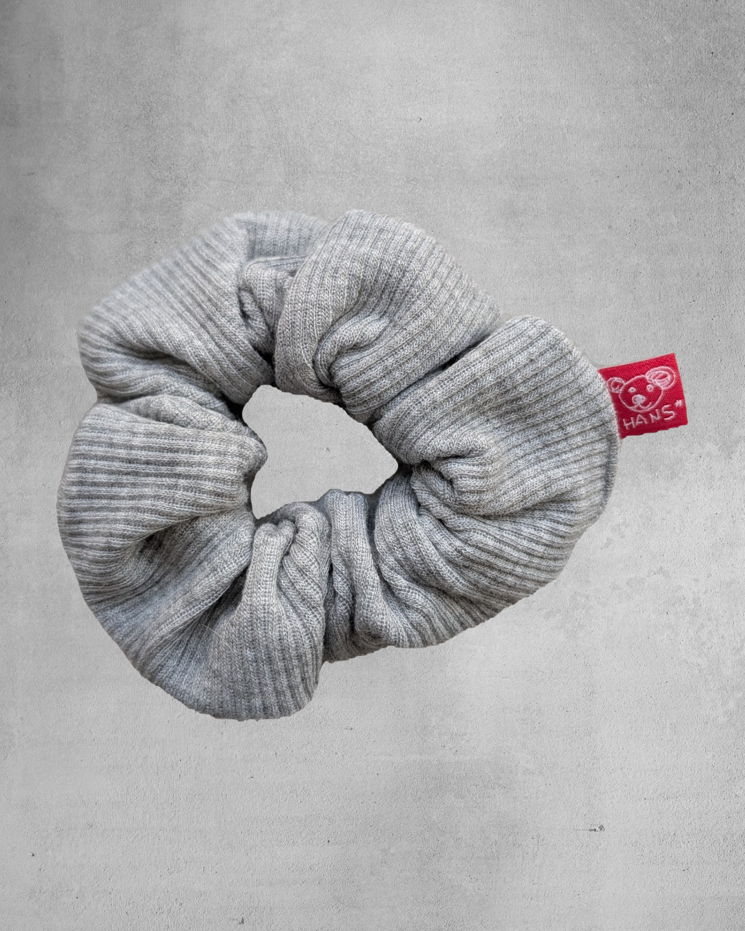 Ribbed Scrunchie Grey